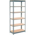 Global Equipment Heavy Duty Shelving 48"W x 12"D x 72"H With 6 Shelves - Wood Deck - Gray 717135